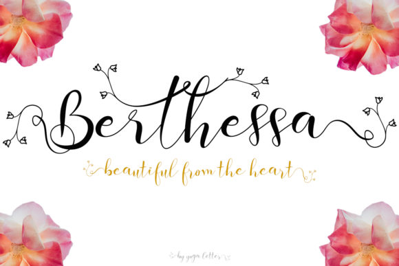 Berthessa: A Romantic Script Font That Elevates Real Business Branding