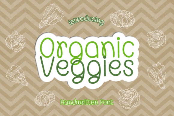 Organic Veggies: A Joyful Handwritten Font for Campaign Headlines