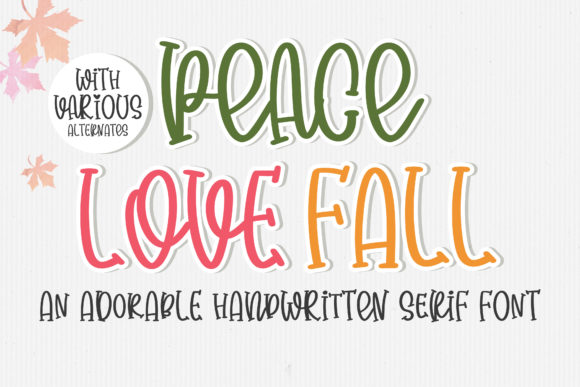 Peace Love Fall Serif Font for Warm, Human-Centered Web Design
