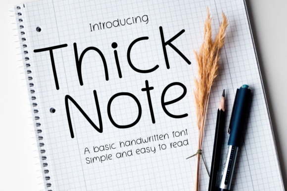 Thick Note: A Warm, Handwritten Typeface for Digital Branding